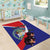 Personalized Belize Coat Of Arms Area Rug With Black Orchid Flowers - Wonder Print Shop