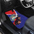 Personalized Belize Coat Of Arms Car Mats With Black Orchid Flowers - Wonder Print Shop