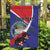 Personalized Belize Coat Of Arms Garden Flag With Black Orchid Flowers - Wonder Print Shop