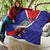 Personalized Belize Coat Of Arms Quilt With Black Orchid Flowers