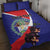 Personalized Belize Coat Of Arms Quilt Bed Set With Black Orchid Flowers