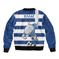 Greece Football Bomber Jacket Dolphin Mascot Grunge Style - Wonder Print Shop