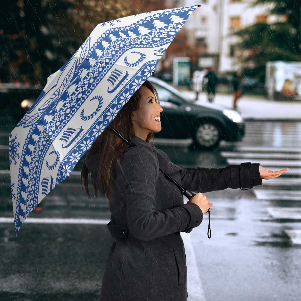 Personalized Christmas Greece Coat Of Arms Umbrella Hellas Kala Christougena - Wonder Print Shop