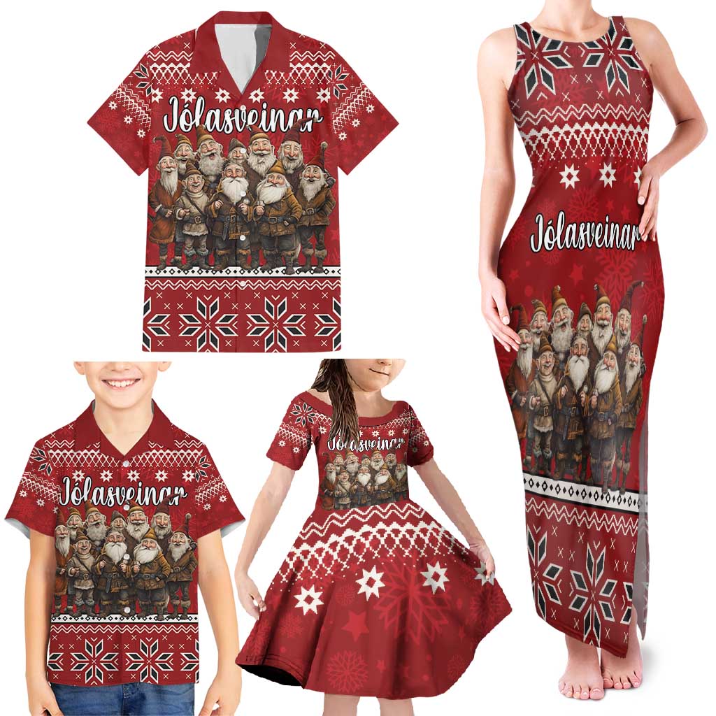 Yule Lads Iceland Family Matching Tank Maxi Dress and Hawaiian Shirt Icelandic Christmas folklore - Wonder Print Shop