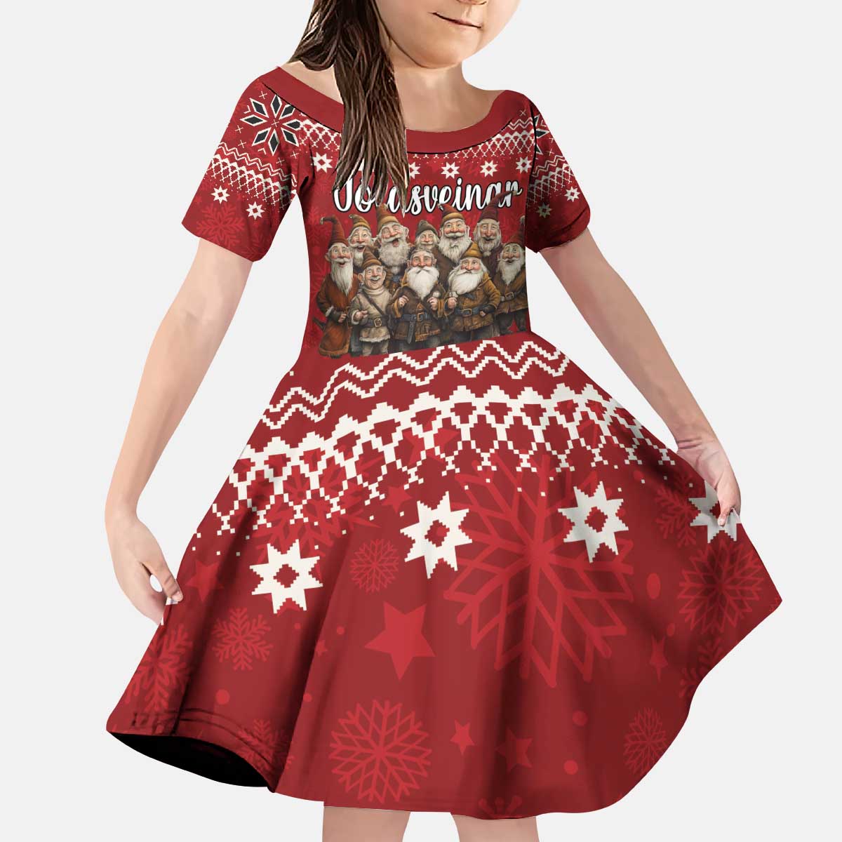 Yule Lads Iceland Kid Short Sleeve Dress Icelandic Christmas folklore - Wonder Print Shop