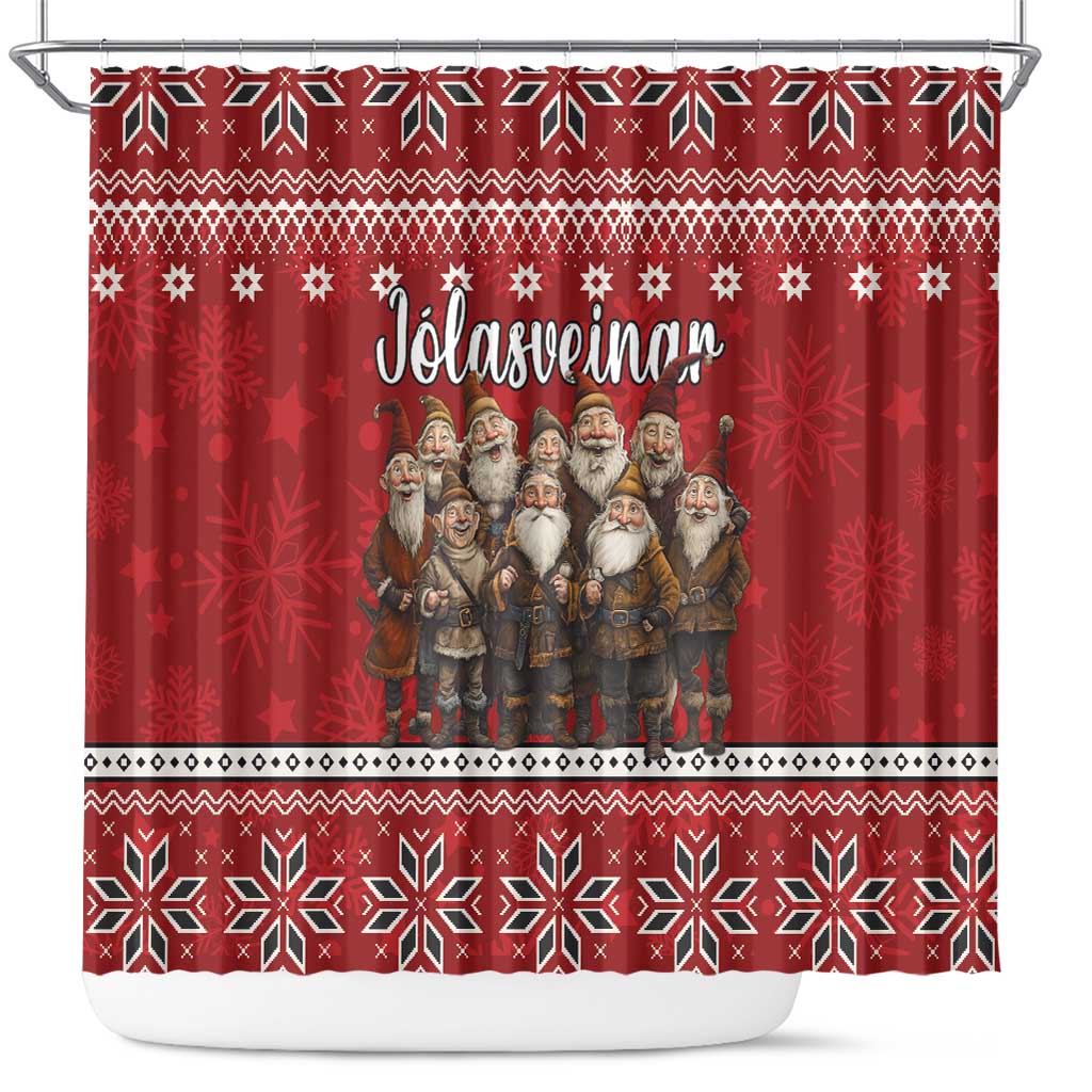 Yule Lads Iceland Shower Curtain Icelandic Christmas folklore