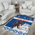 Personalized Scotland Christmas Area Rug Tartan Unicorn with Edinburgh Castle - Wonder Print Shop