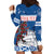 Personalized Scotland Christmas Hoodie Dress Tartan Unicorn with Edinburgh Castle