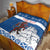 Personalized Scotland Christmas Quilt Tartan Unicorn with Edinburgh Castle