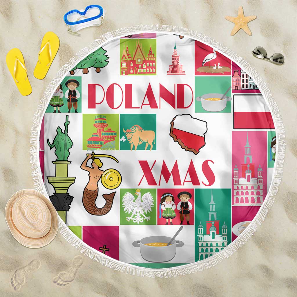 Wesolych Swiat Merry Christmas Polish Beach Blanket Poland Xmas - Wonder Print Shop