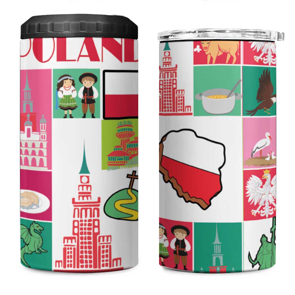 Wesolych Swiat Merry Christmas Polish 4 in 1 Can Cooler Tumbler Poland Xmas - Wonder Print Shop