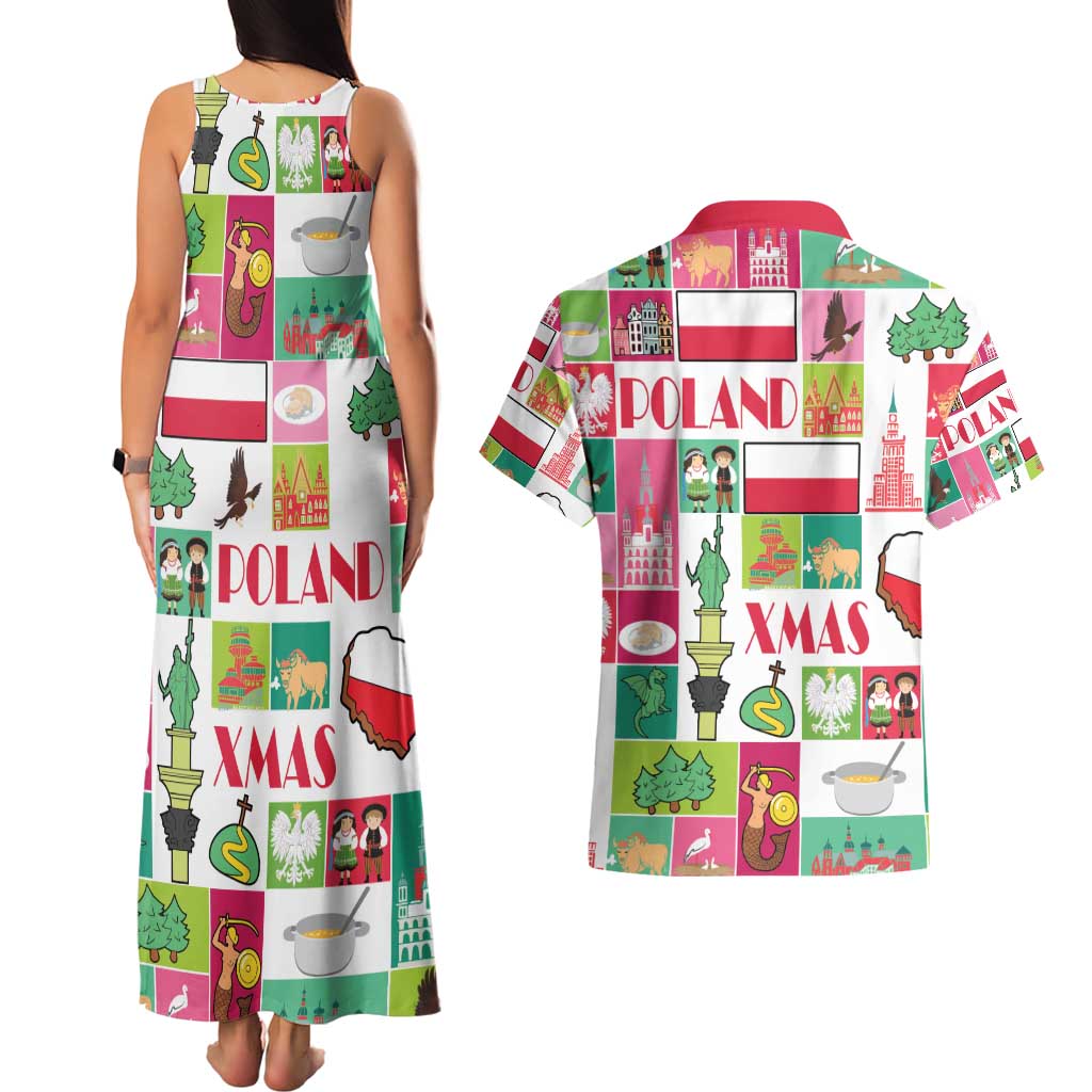 Wesolych Swiat Merry Christmas Polish Couples Matching Tank Maxi Dress and Hawaiian Shirt Poland Xmas - Wonder Print Shop