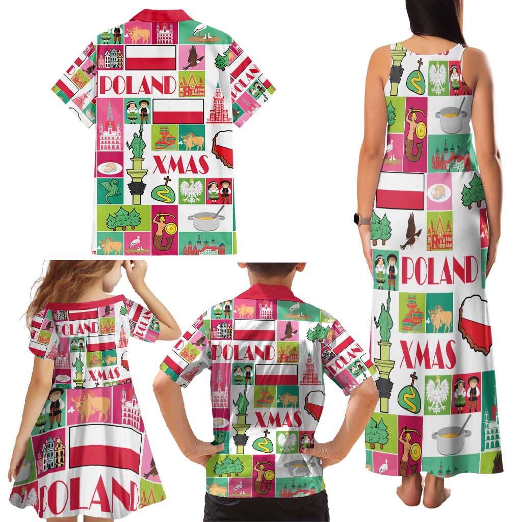 Wesolych Swiat Merry Christmas Polish Family Matching Tank Maxi Dress and Hawaiian Shirt Poland Xmas - Wonder Print Shop