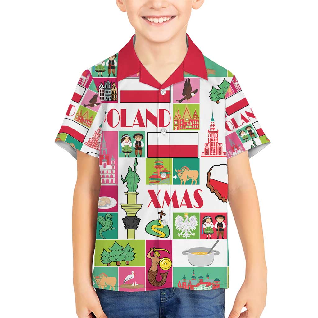 Wesolych Swiat Merry Christmas Polish Kid Hawaiian Shirt Poland Xmas - Wonder Print Shop