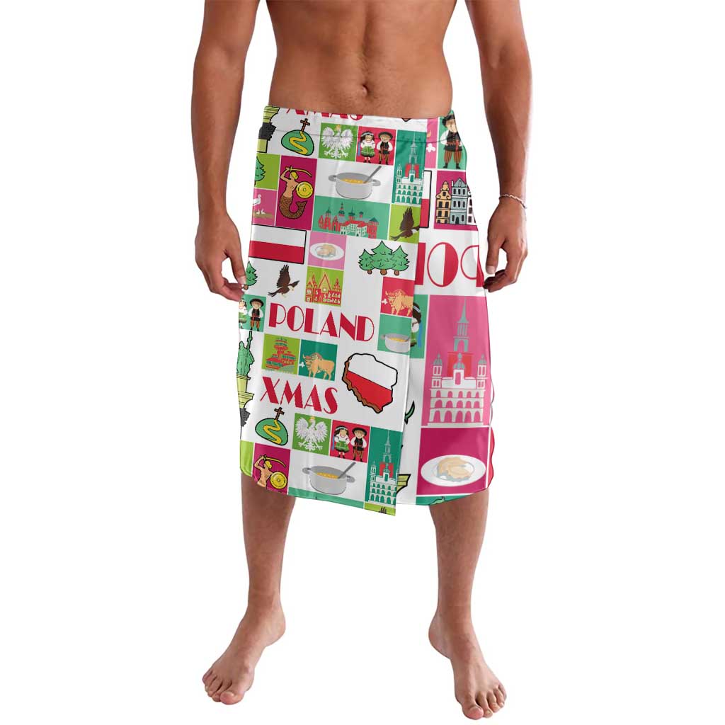 Men's multicolor print lounge shorts with elastic waistband, Poland-themed graphics