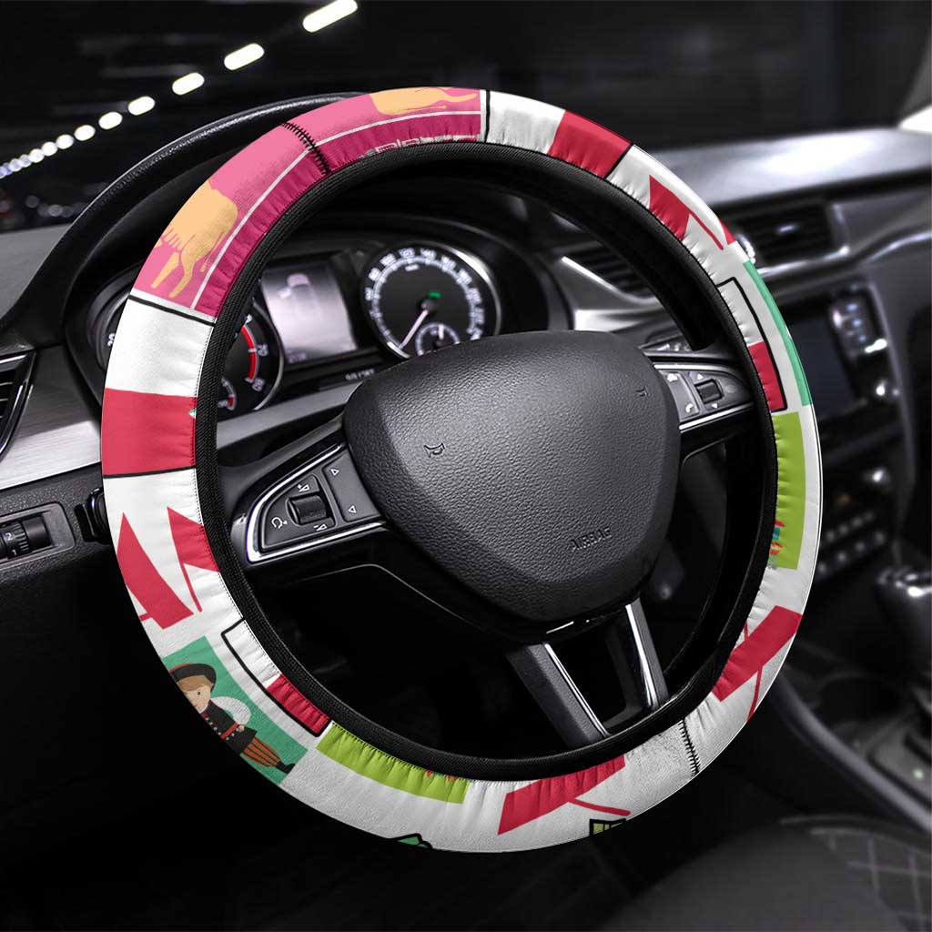 Wesolych Swiat Merry Christmas Polish Steering Wheel Cover Poland Xmas - Wonder Print Shop