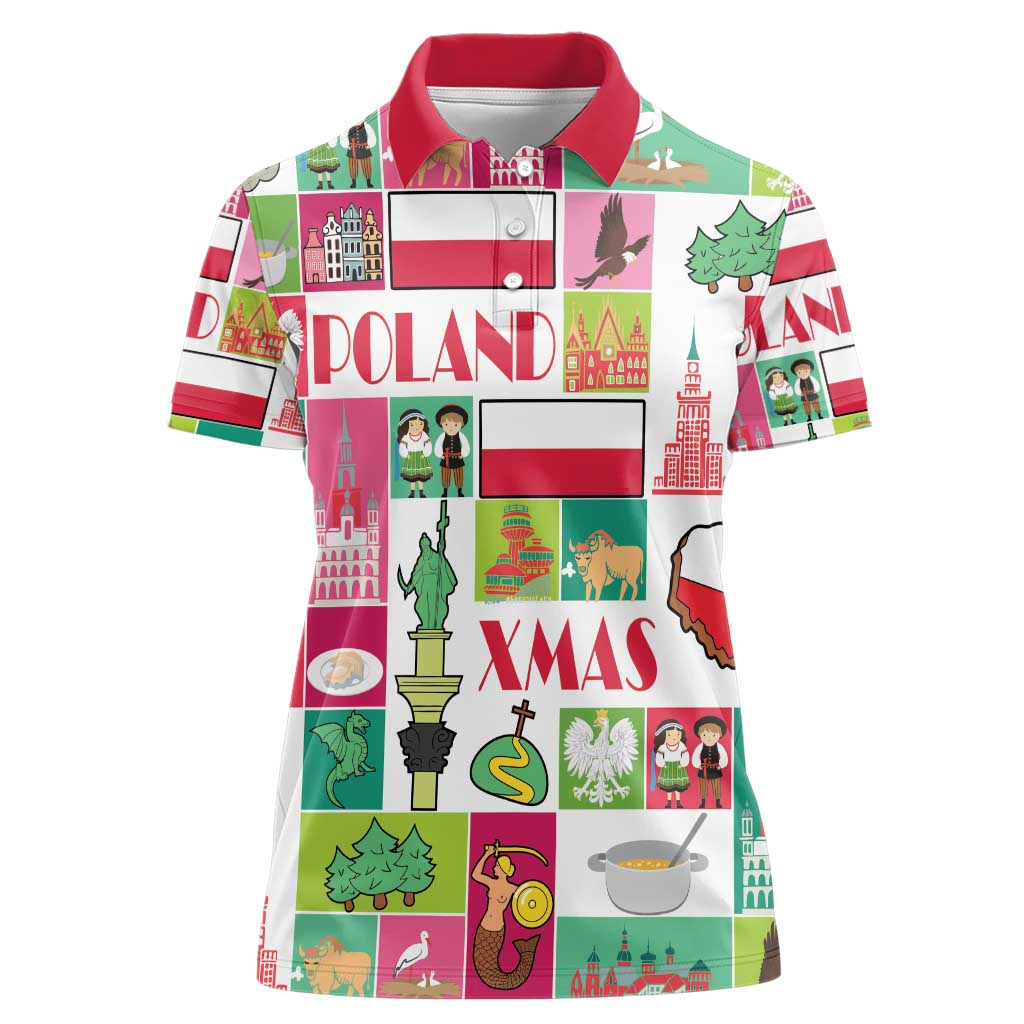 Wesolych Swiat Merry Christmas Polish Women Polo Shirt Poland Xmas - Wonder Print Shop