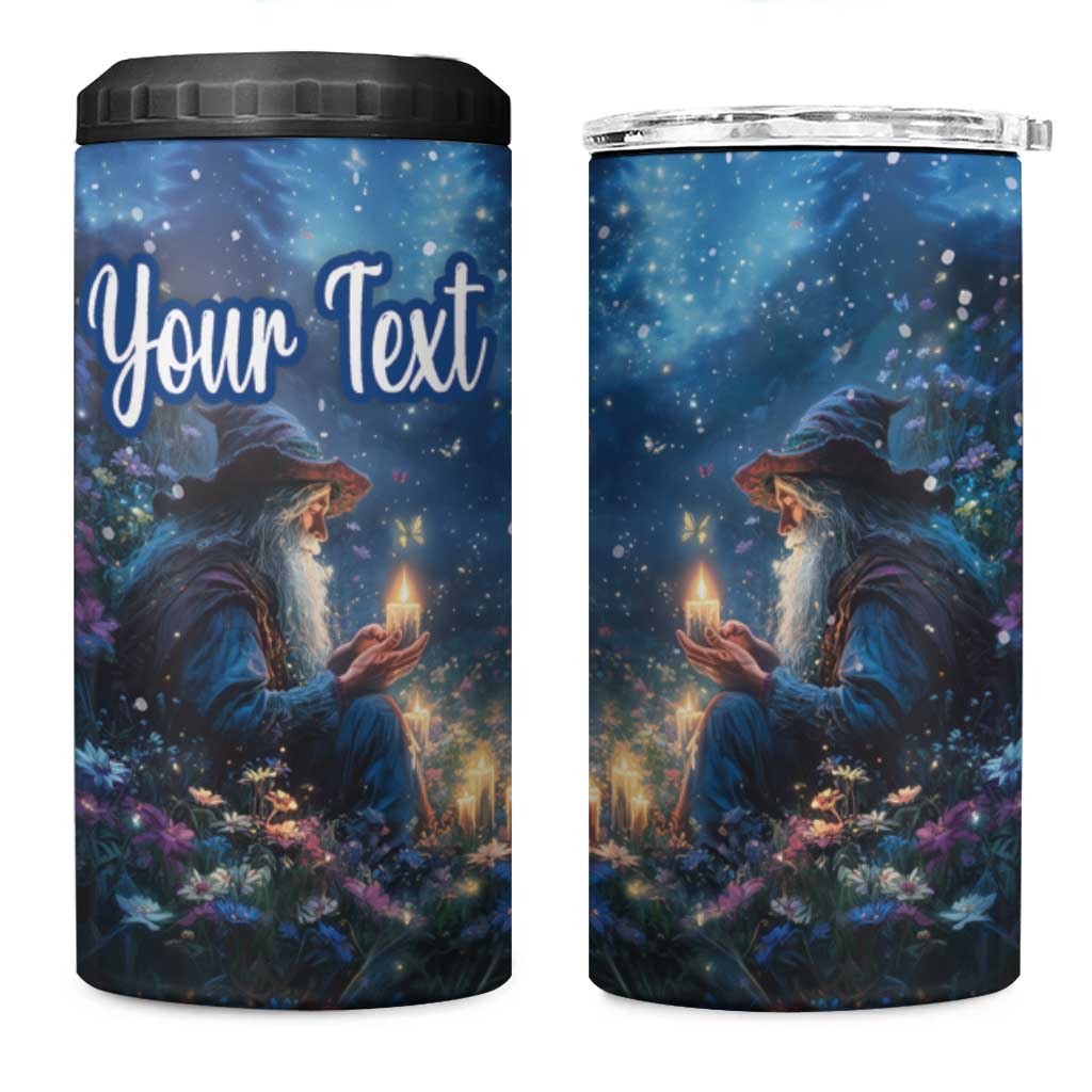 Personalized Iceland Yule Lads Christmas 4 in 1 Can Cooler Tumbler Merry Kertasnikir Under Vibrant Flowers - Wonder Print Shop