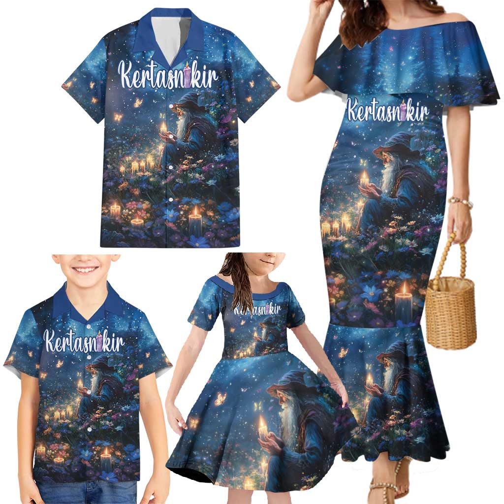 Personalized Iceland Yule Lads Christmas Family Matching Mermaid Dress and Hawaiian Shirt Merry Kertasnikir Under Vibrant Flowers - Wonder Print Shop