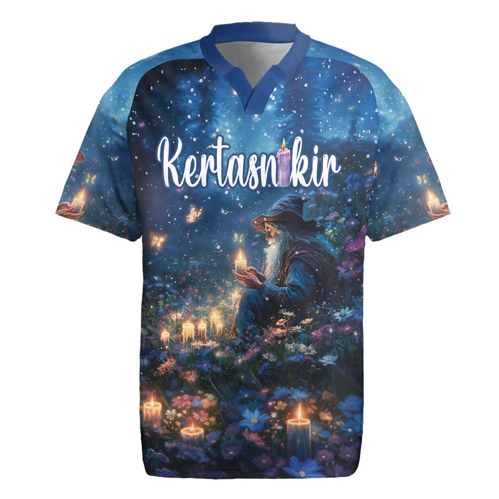 Personalized Iceland Yule Lads Christmas Rugby Jersey Merry Kertasnikir Under Vibrant Flowers