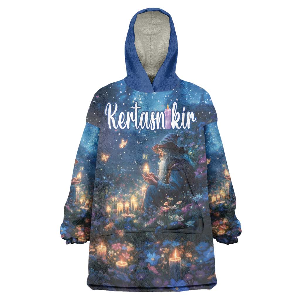 Personalized Iceland Yule Lads Christmas Wearable Blanket Hoodie Merry Kertasnikir Under Vibrant Flowers