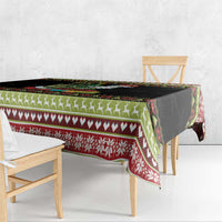Six Seven Christmas Tablecloth Funny Santa and Green Hands - Wonder Print Shop