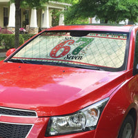 Funny Six Seven 67 Christmas Auto Sun Shade Christmas Santa Patterns - Wonder Print Shop