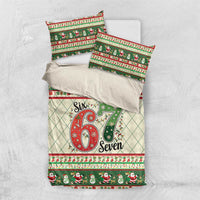 Funny Six Seven 67 Christmas Bedding Set Christmas Santa Patterns - Wonder Print Shop