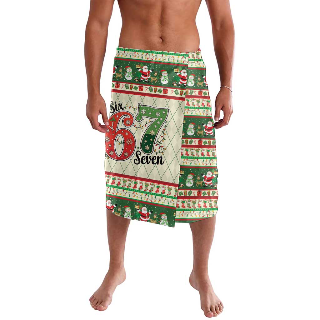 Funny Six Seven 67 Christmas Lavalava Christmas Santa Patterns - Wonder Print Shop