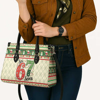 Funny Six Seven 67 Christmas Leather Bag Christmas Santa Patterns - Wonder Print Shop