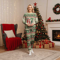 Funny Six Seven 67 Christmas Pajama Set Christmas Santa Patterns - Wonder Print Shop