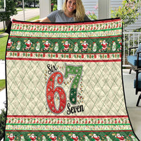 Funny Six Seven 67 Christmas Quilt Christmas Santa Patterns - Wonder Print Shop