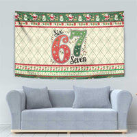 Funny Six Seven 67 Christmas Tapestry Christmas Santa Patterns - Wonder Print Shop