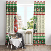 Funny Six Seven 67 Christmas Window Curtain Christmas Santa Patterns - Wonder Print Shop