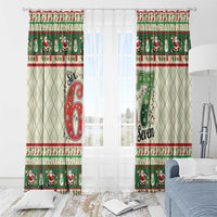 Funny Six Seven 67 Christmas Window Curtain Christmas Santa Patterns - Wonder Print Shop