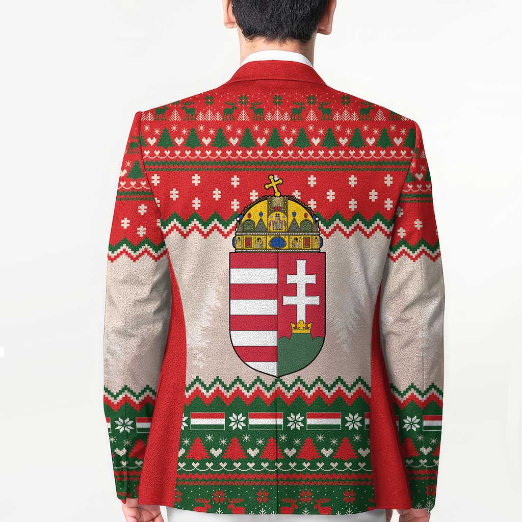 Hungary Christmas Blazer Magyarorszag Boldog Karacsonyt - Wonder Print Shop