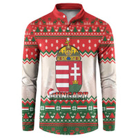 Hungary Christmas Button Sweatshirt Magyarorszag Boldog Karacsonyt - Wonder Print Shop