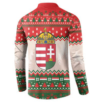 Hungary Christmas Button Sweatshirt Magyarorszag Boldog Karacsonyt - Wonder Print Shop