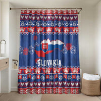 Slovakia Christmas Bathroom Set Slovakian Double Cross Map - Wonder Print Shop
