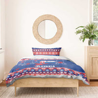 Slovakia Christmas Bedding Set Slovakian Double Cross Map - Wonder Print Shop