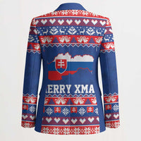 Slovakia Christmas Blazer Slovakian Double Cross Map - Wonder Print Shop