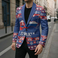 Slovakia Christmas Blazer Slovakian Double Cross Map - Wonder Print Shop