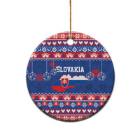 Slovakia Christmas Ceramic Ornament Slovakian Double Cross Map - Wonder Print Shop