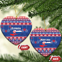 Slovakia Christmas Ceramic Ornament Slovakian Double Cross Map - Wonder Print Shop