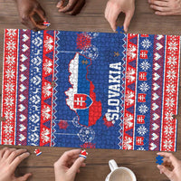 Slovakia Christmas Puzzle Slovakian Double Cross Map - Wonder Print Shop