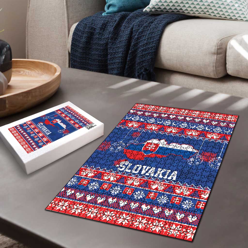 Slovakia Christmas Puzzle Slovakian Double Cross Map - Wonder Print Shop