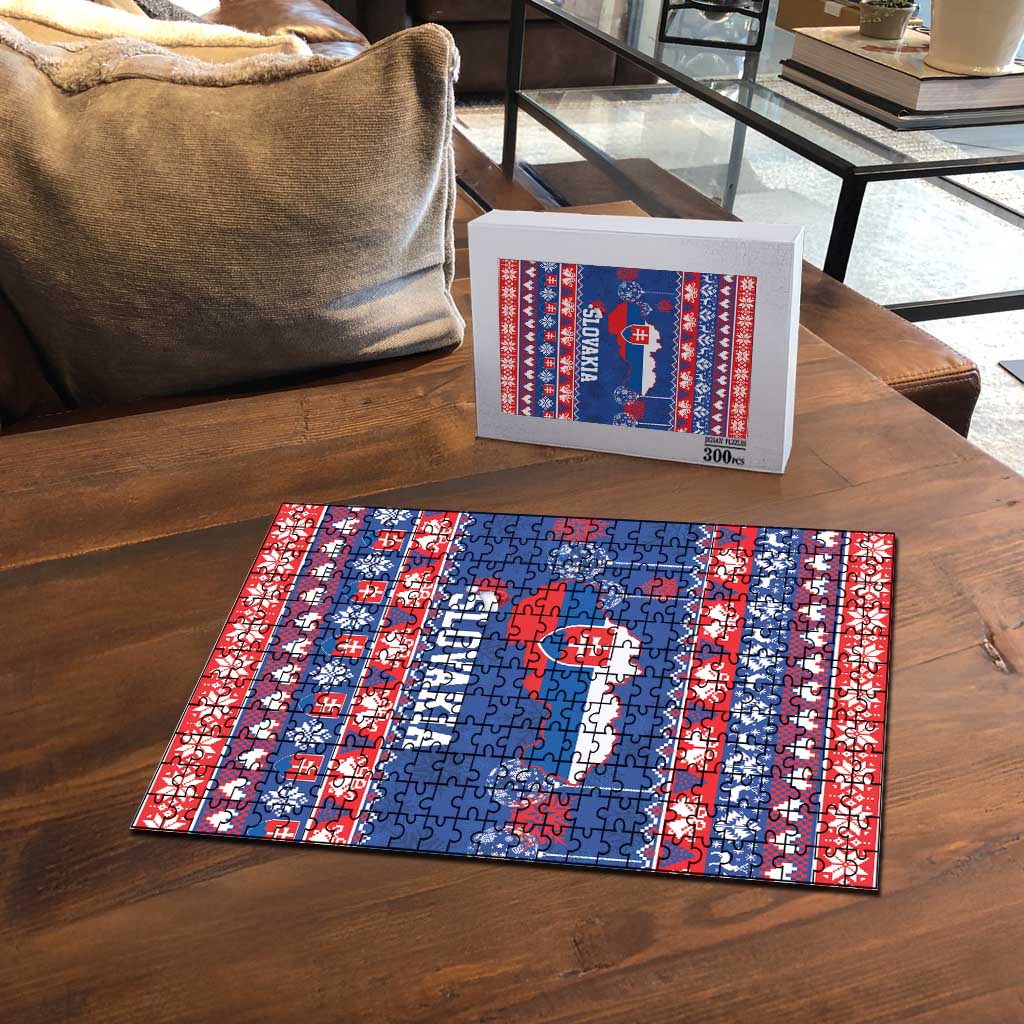 Slovakia Christmas Puzzle Slovakian Double Cross Map - Wonder Print Shop