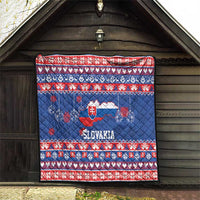 Slovakia Christmas Quilt Slovakian Double Cross Map - Wonder Print Shop