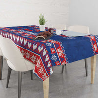 Slovakia Christmas Tablecloth Slovakian Double Cross Map - Wonder Print Shop