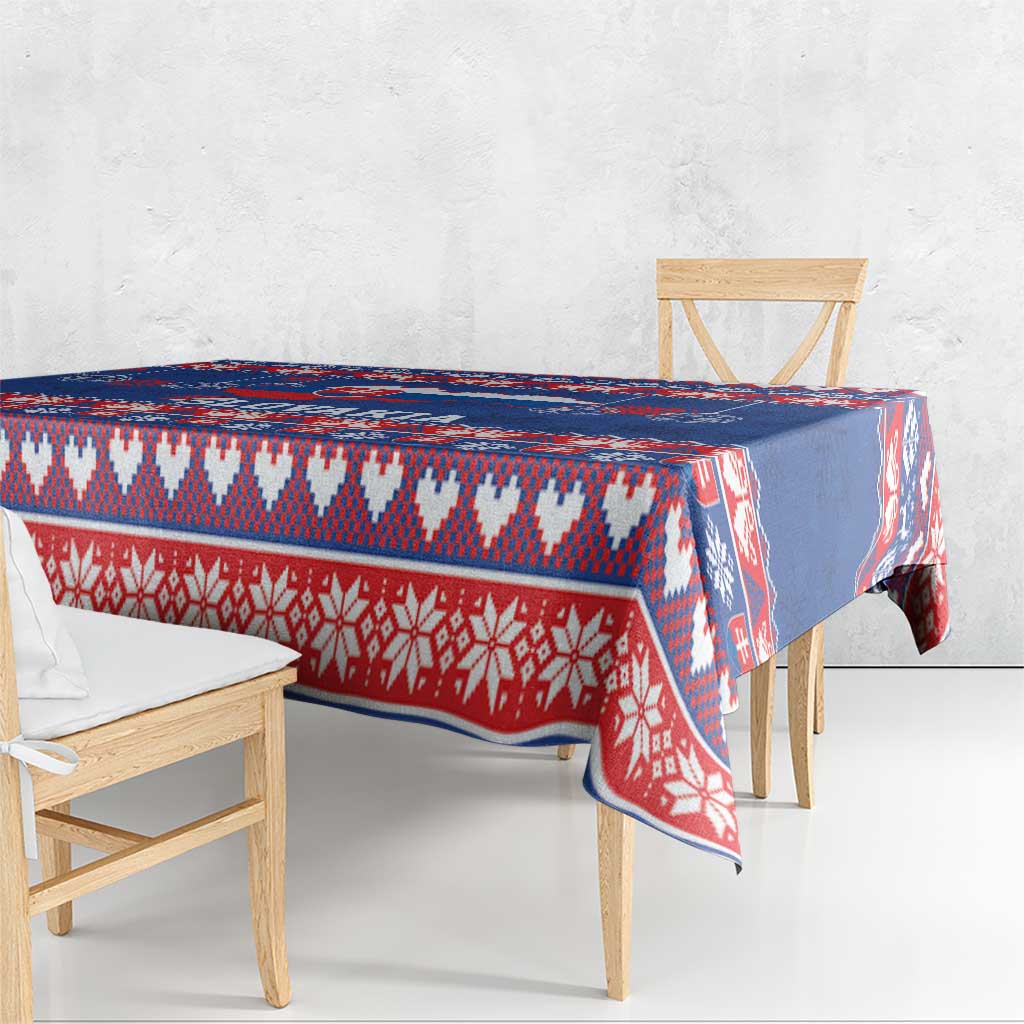 Slovakia Christmas Tablecloth Slovakian Double Cross Map - Wonder Print Shop